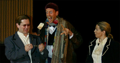 Matthew Acuff as Coppelius, center, in The Tales of Hoffmann